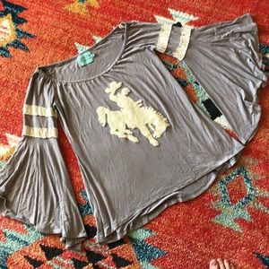 Judith March bell sleeve top